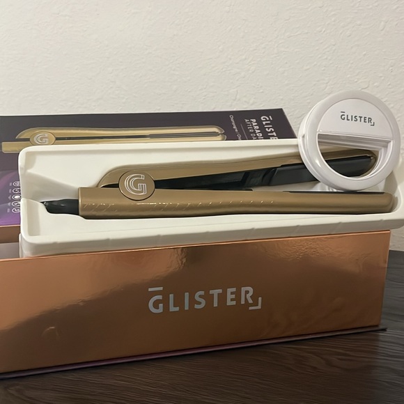Glister ceramic hair straightener in champagne with selfie ring - Picture 8 of 8